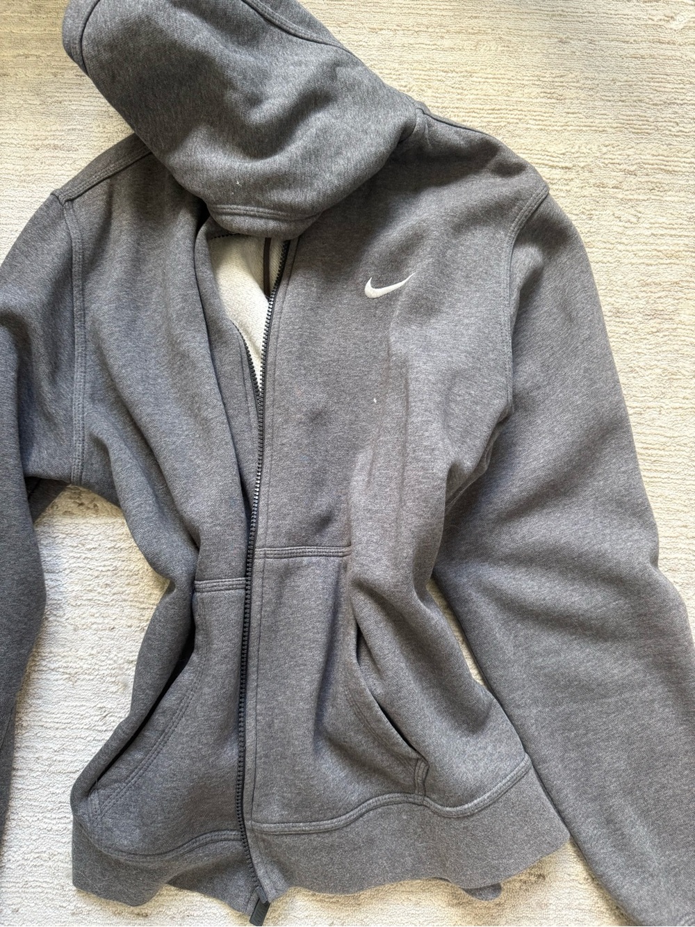 Nike Women's Dark Charcoal Full-Zip Utility Hoodie Jacket (Size Large) - Picture 3 of 4